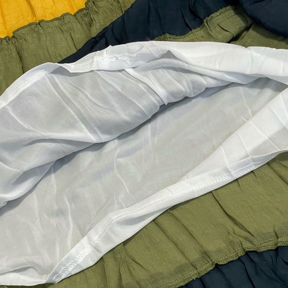 Umgee Colorblock Off Shoulder Tiered Ruffled Dress - Picture 11 of 13